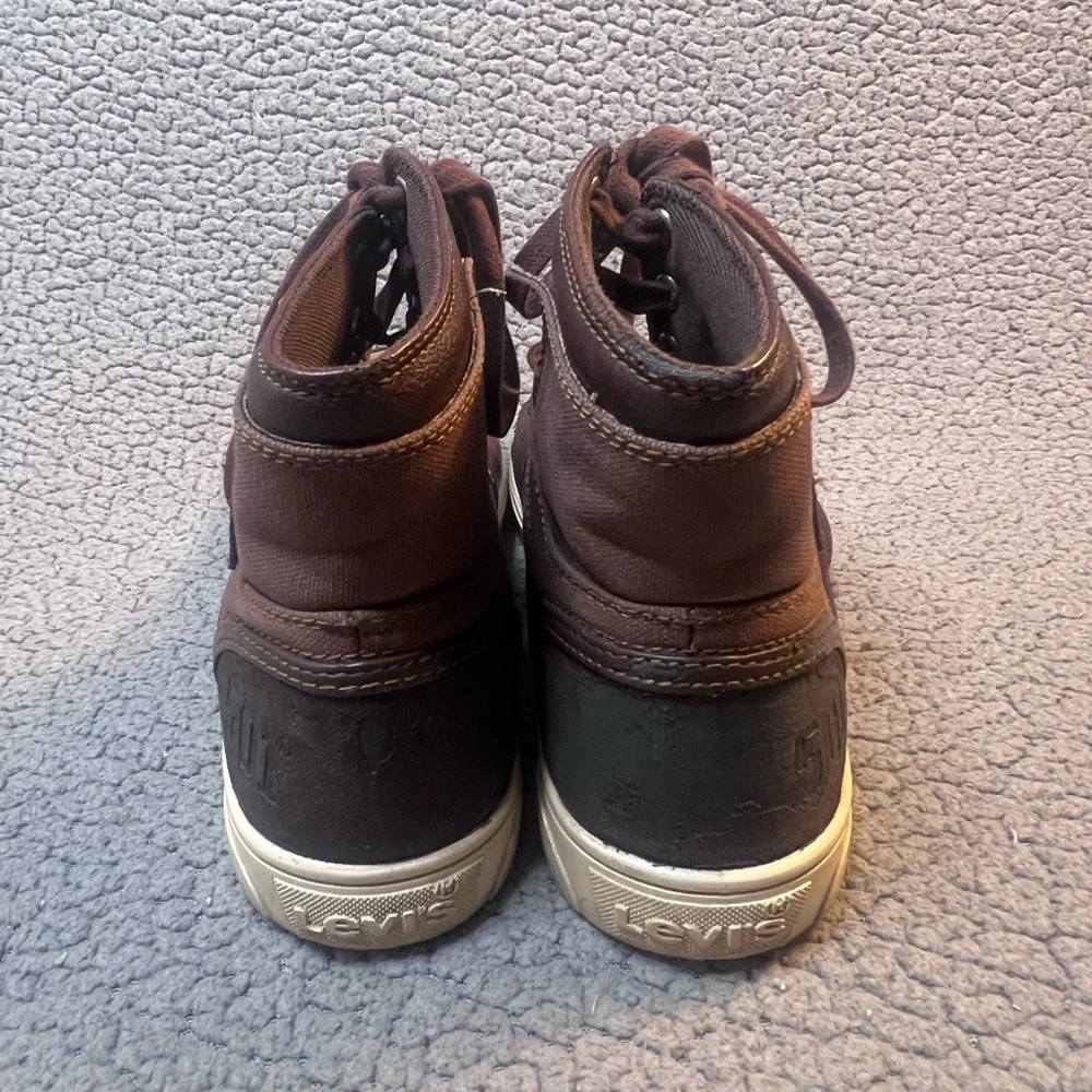 Levi's‎ Men's Mason 501 High-Top Sneakers Size 8 Brown And White